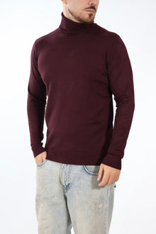 Maglioncino M02 dolcevita viscosa bordeaux OVERD