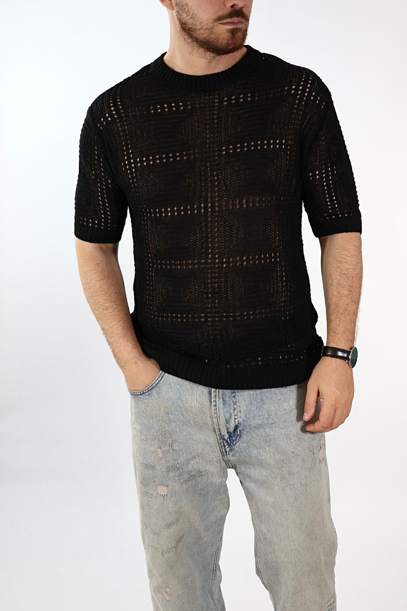 T shirt in maglia traforata 506 J.W
