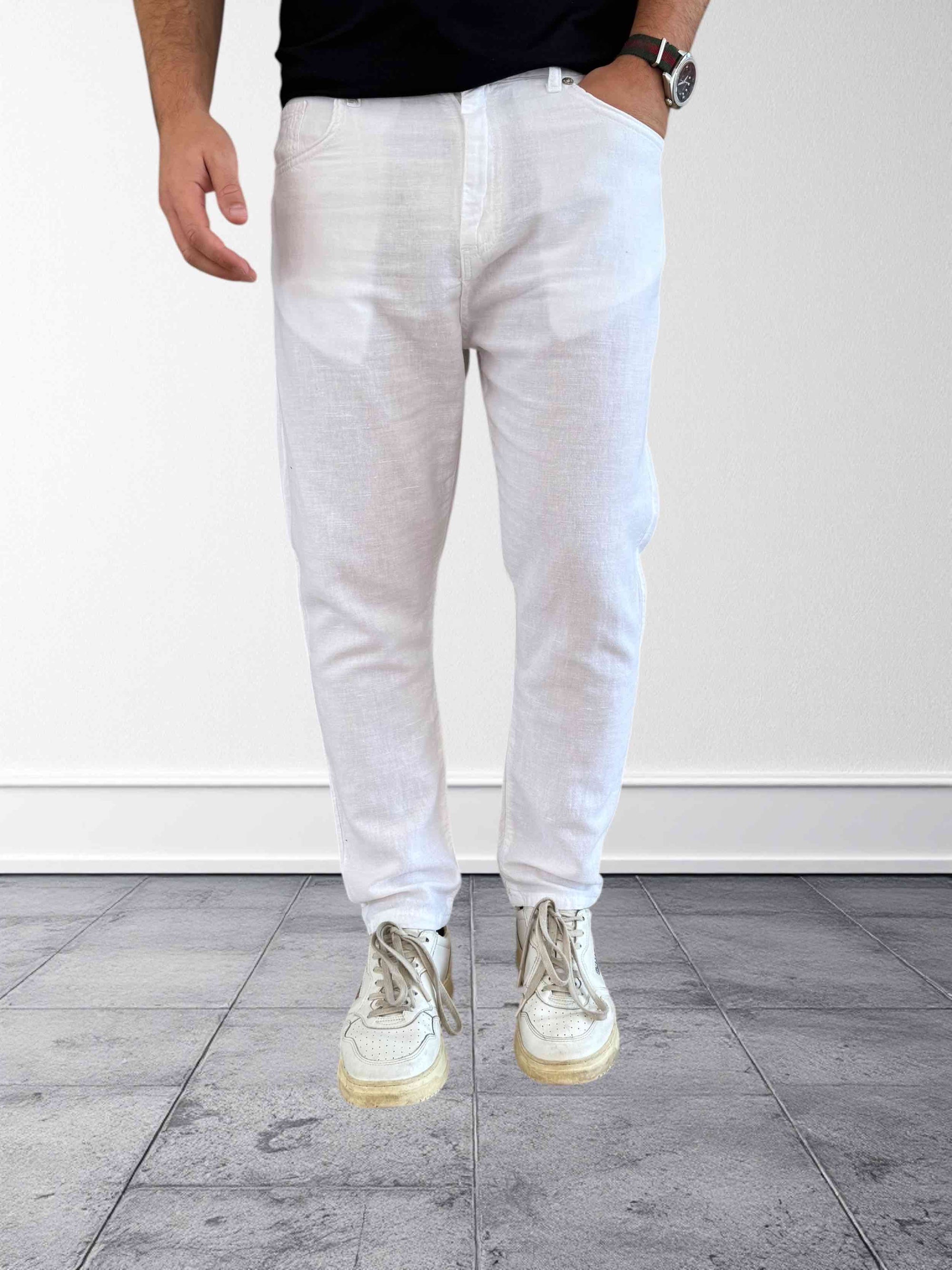 Pantalone misto lino BERNA