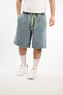 Bermuda denim triangoli fluo 230 BERNA