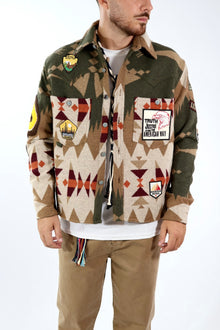Giacca boxy azteco patch 366 BERNA