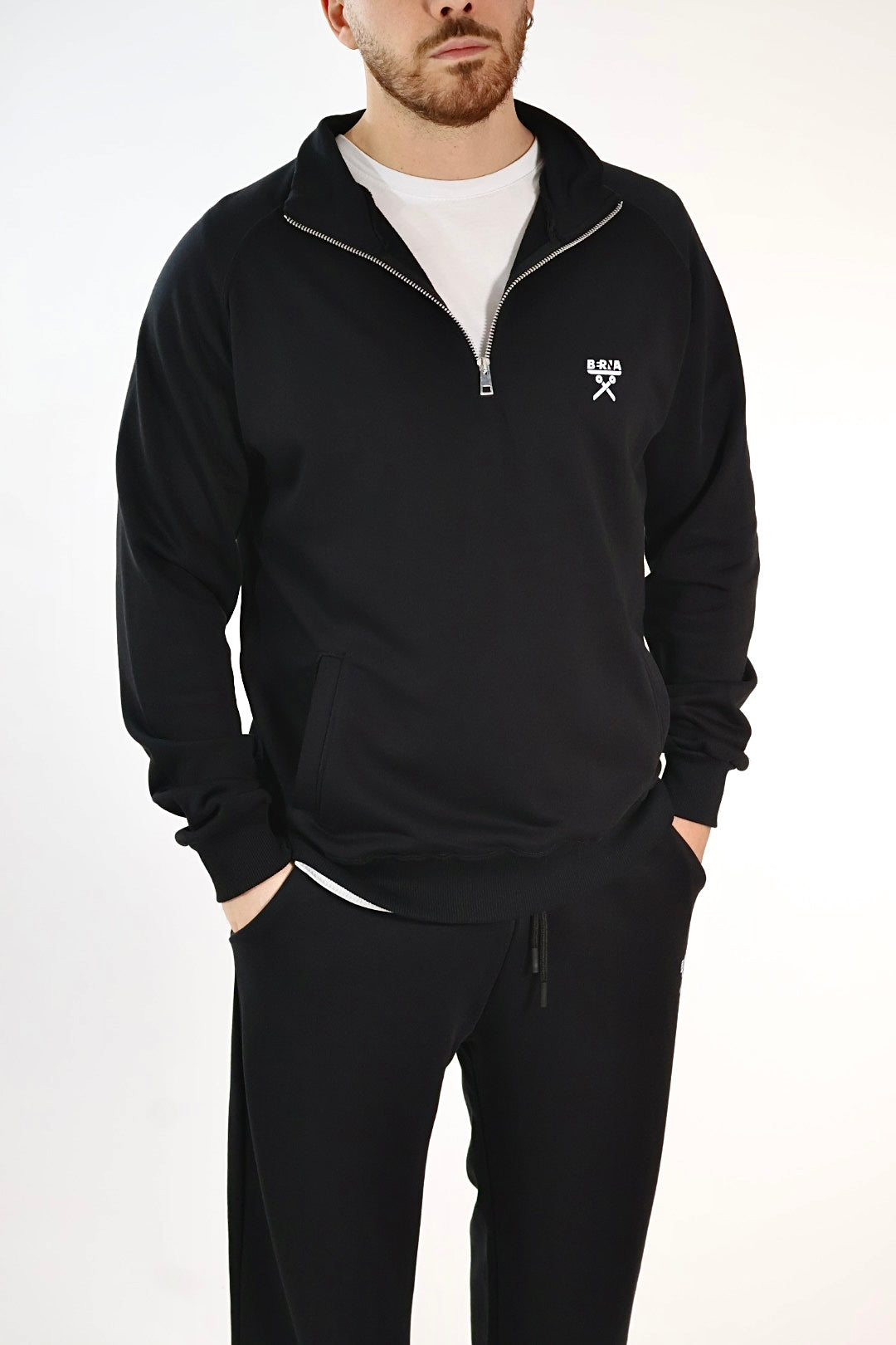 Felpa mezza zip 054 BERNA