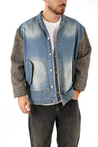 Giubbotto denim combinato J84 OVERD