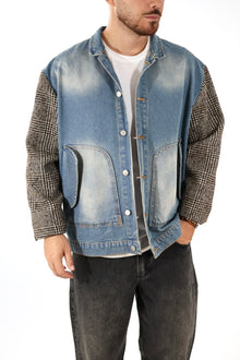 Giubbotto denim combinato J84 OVERD