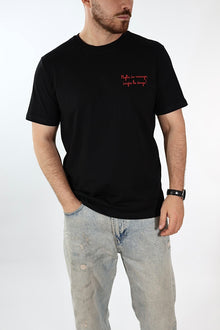 T shirt scritta ricamo 6192 J.W
