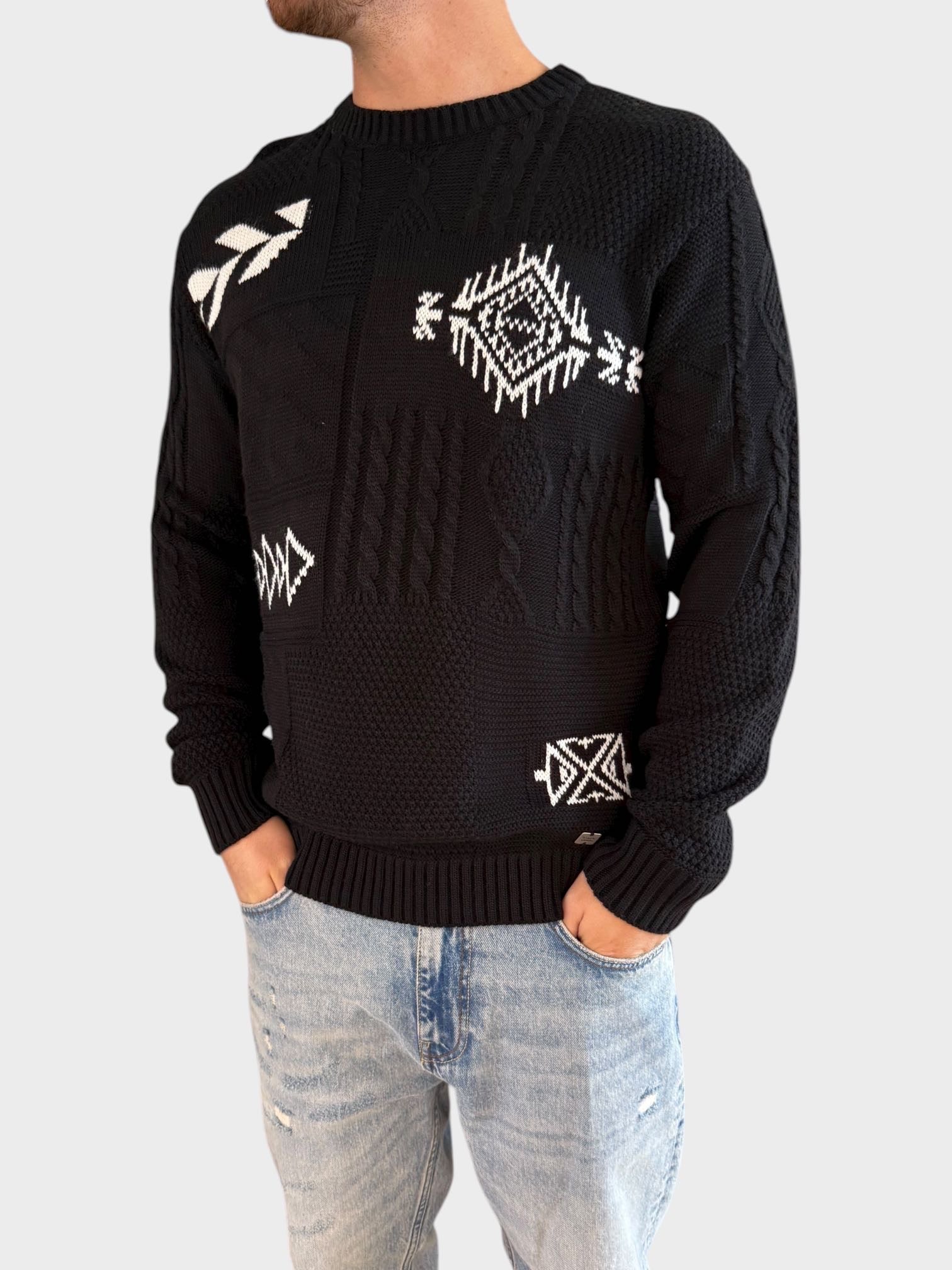 Maglione intarsio 0001 BL11