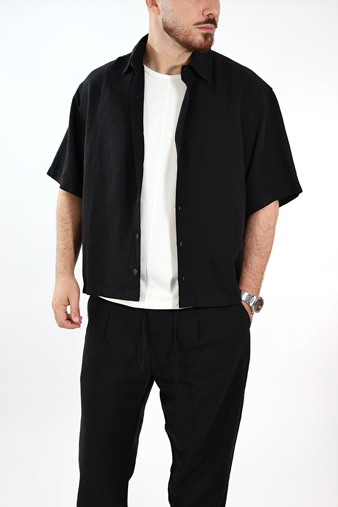Camicia m/m lino/tencel 417 BERNA