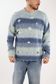 Maglione lana cropped buchi 273 BERNA