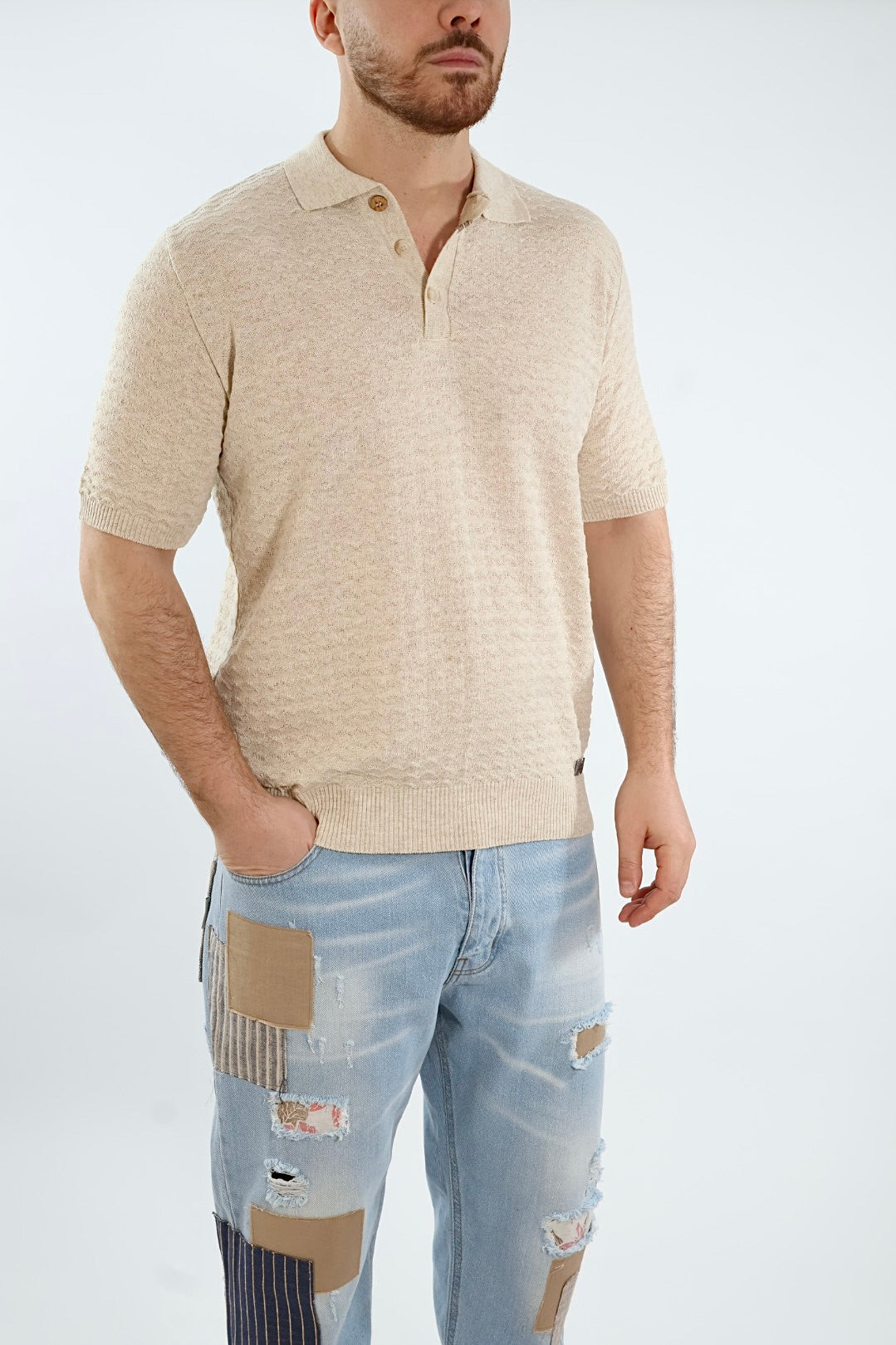 Polo in maglia links puntacci 098 BL11