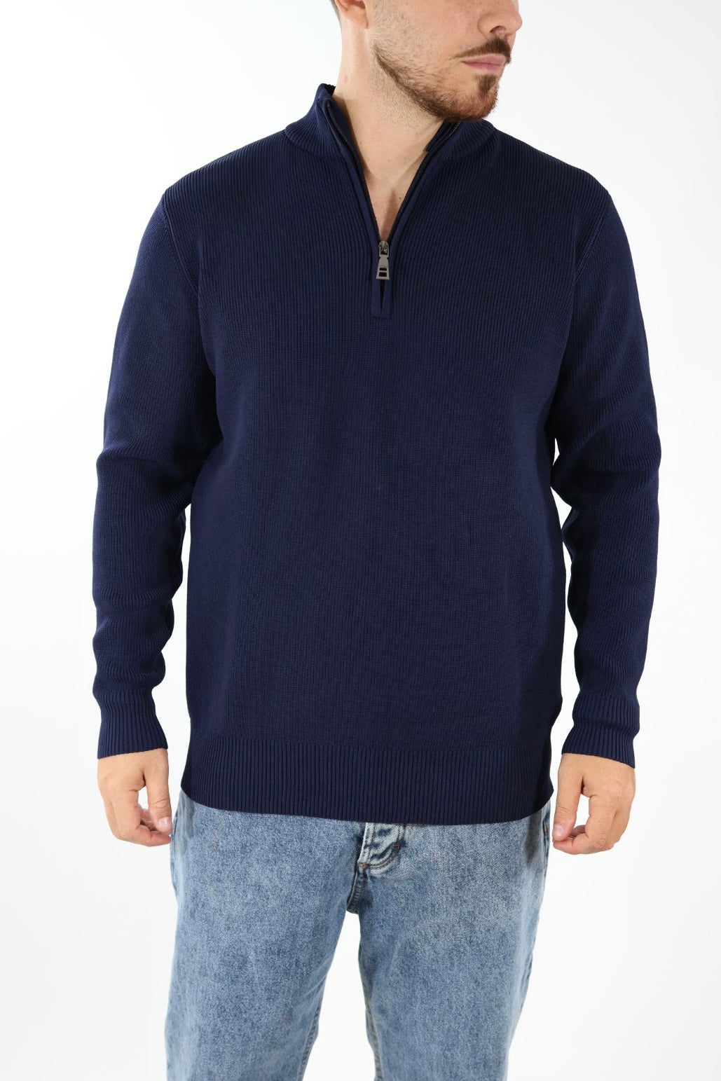 Maglioncino M70 lupetto zip Blu OVERD