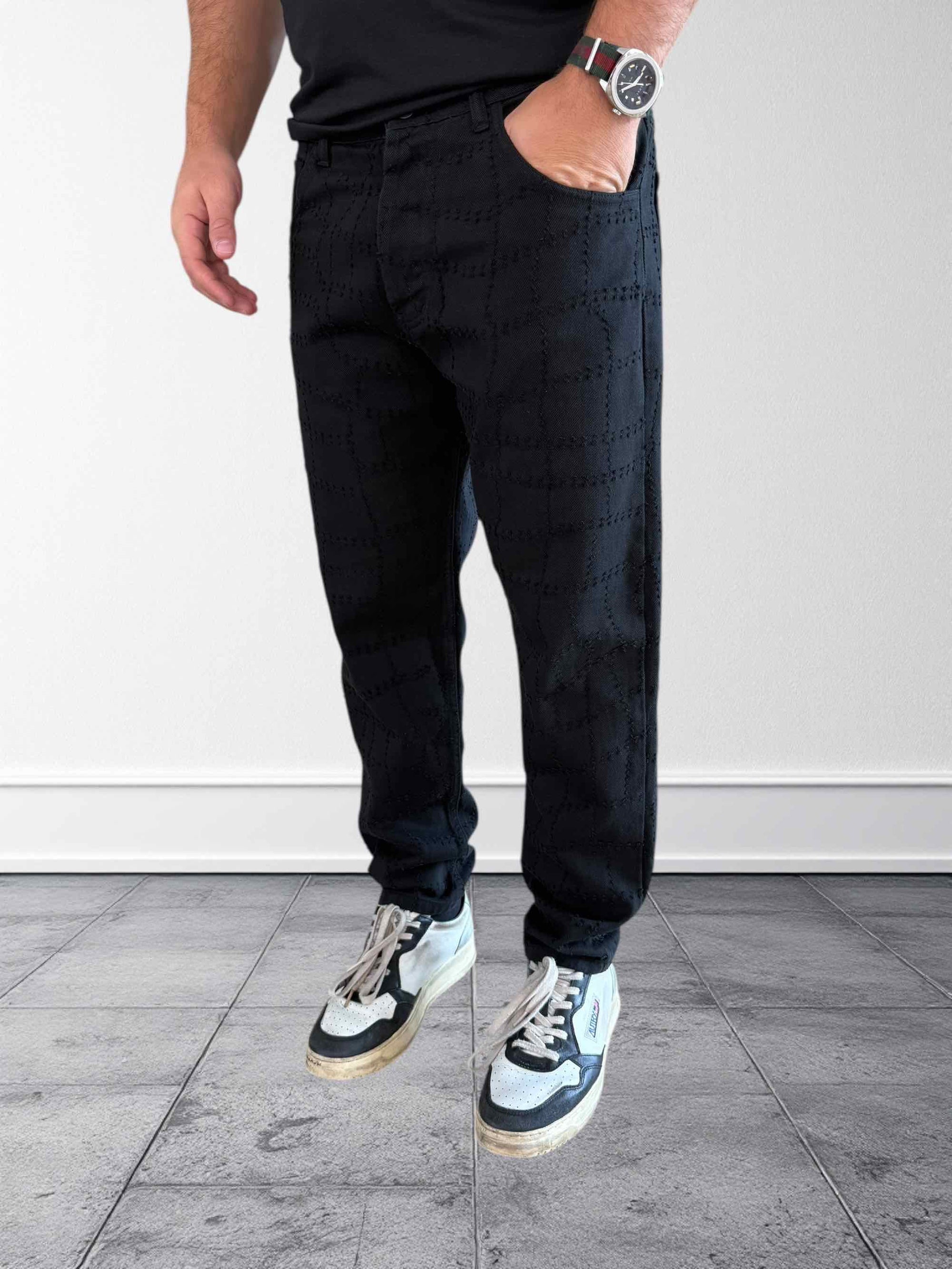Pantalone 5 tasche lavorato P61 OVERD