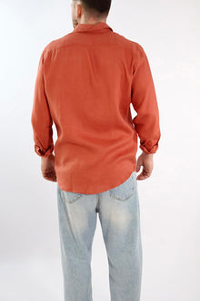 Camicia Lino brick 418 BL11