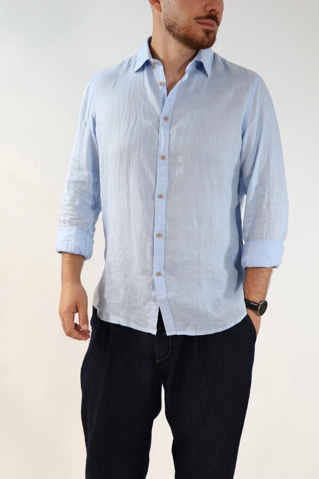 Camicia french puro lino  lin22 WHY NOT BRAND
