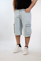 Bermuda denim cargo blitch 411  BL11