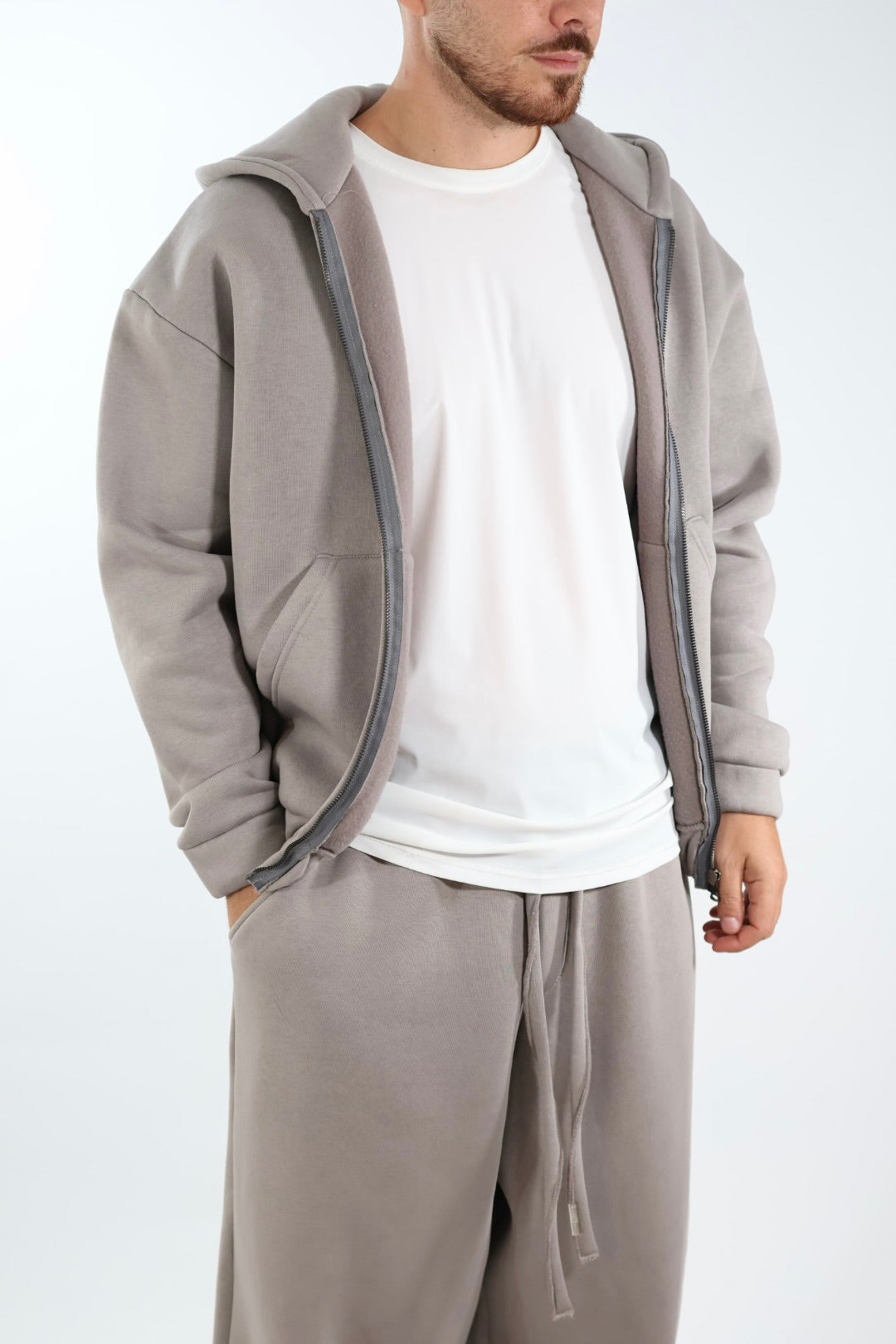 Felpa FL30 zip cappuccio conceptual WHY NOT BRAND