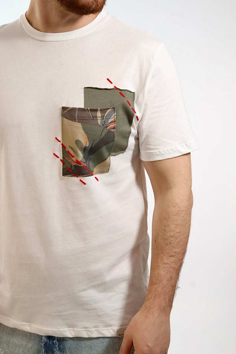 T-shirt doppio taschino camou Camou30 BL11