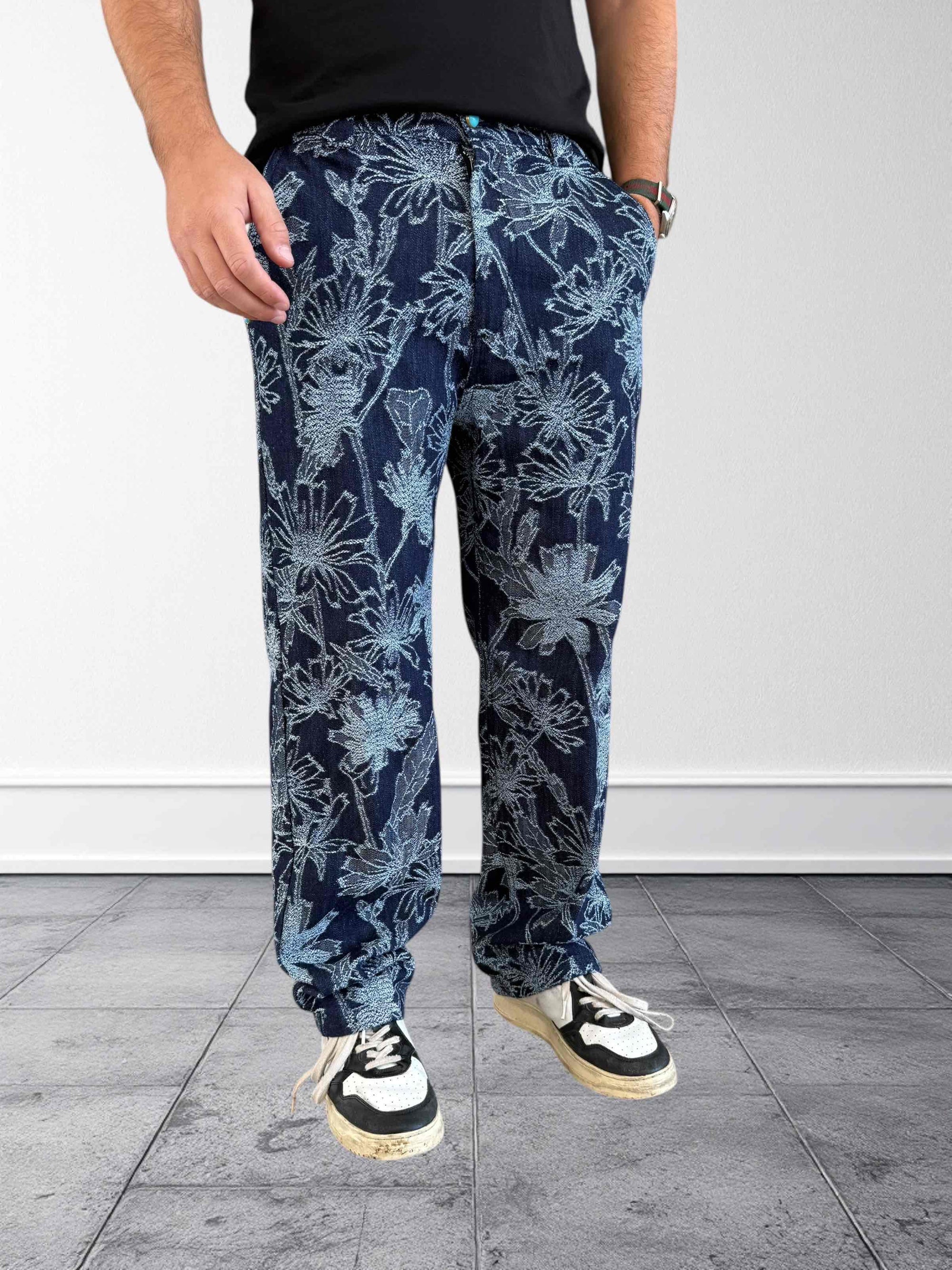 Pantalone ricamo floreale 126 BERNA