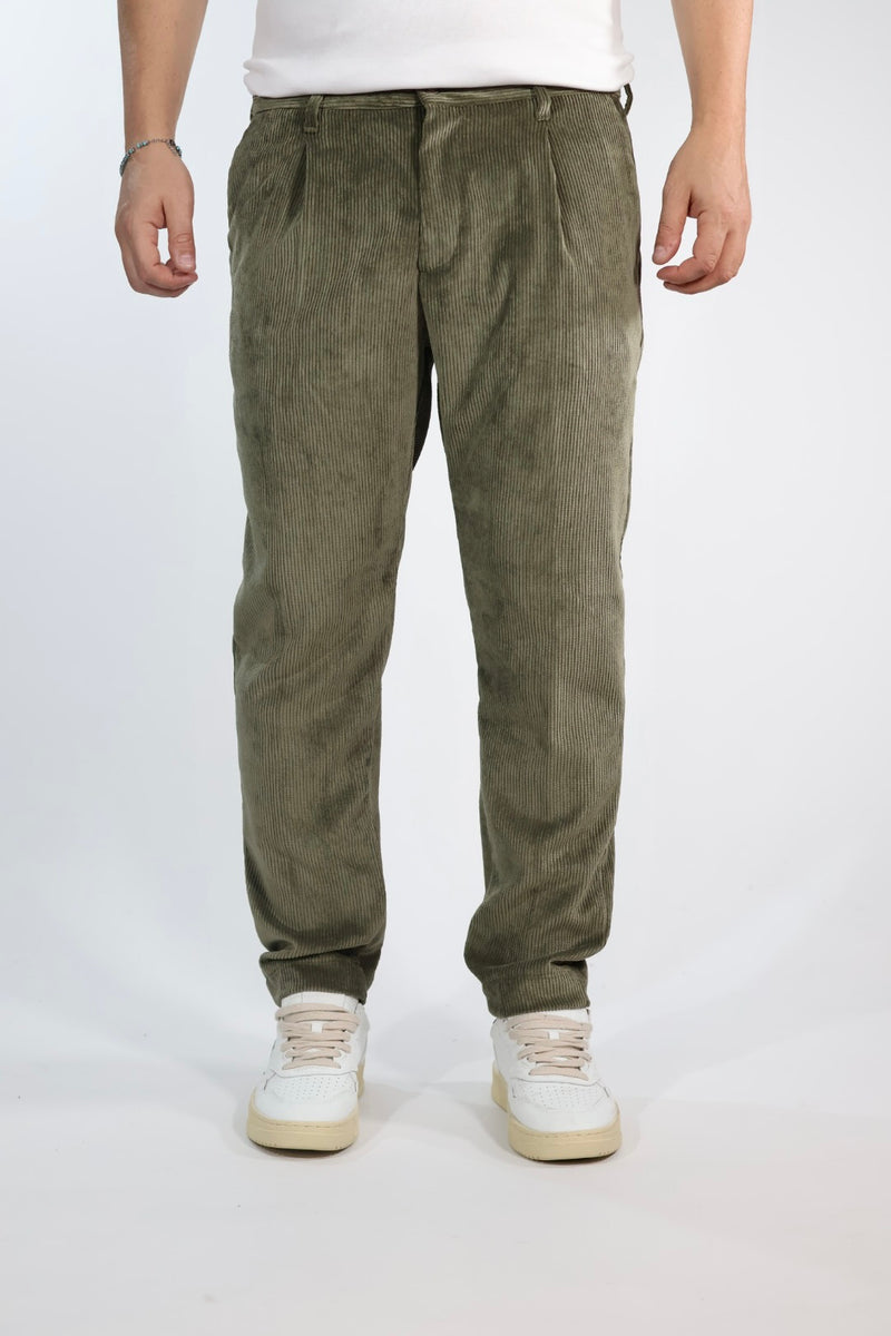 Pantalone P35 tapered fit velluto costine OVERD