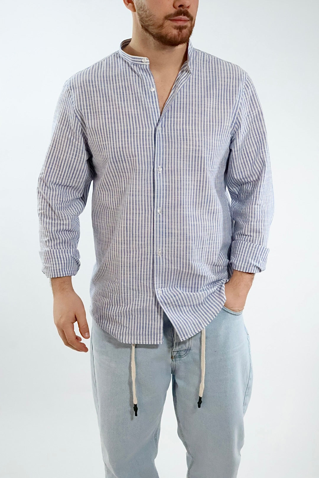 Camicia righe lino RIG6 WHY NOT BRAND