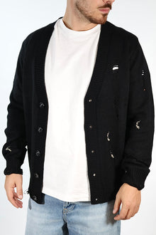Cardigan 616 strappi misto lana GIANNI LUPO