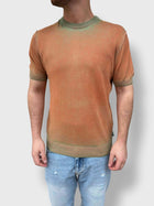 T-shirt in maglia girocollo doppia tintura  BERNA