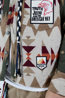 Giacca boxy azteco patch 366 BERNA