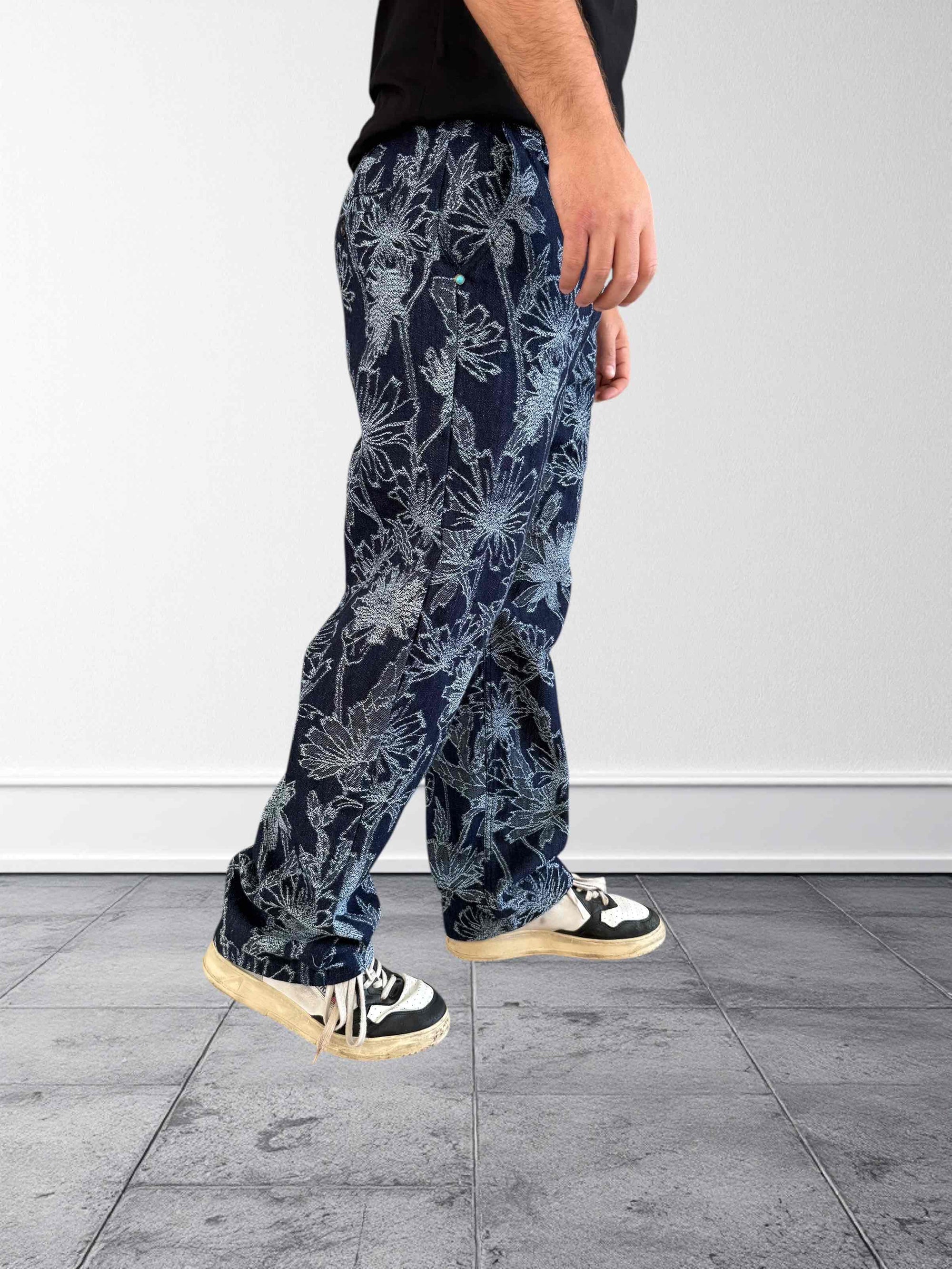 Pantalone ricamo floreale 126 BERNA