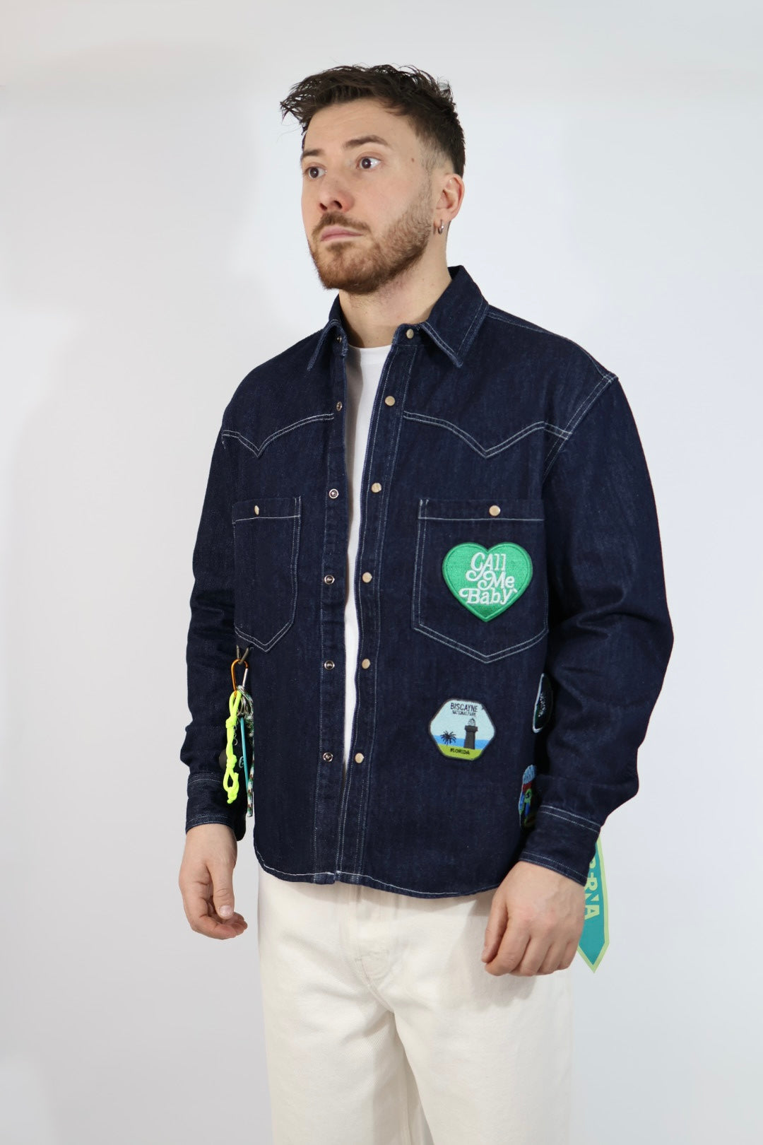 Giacca denim patch boxy 228 BERNA