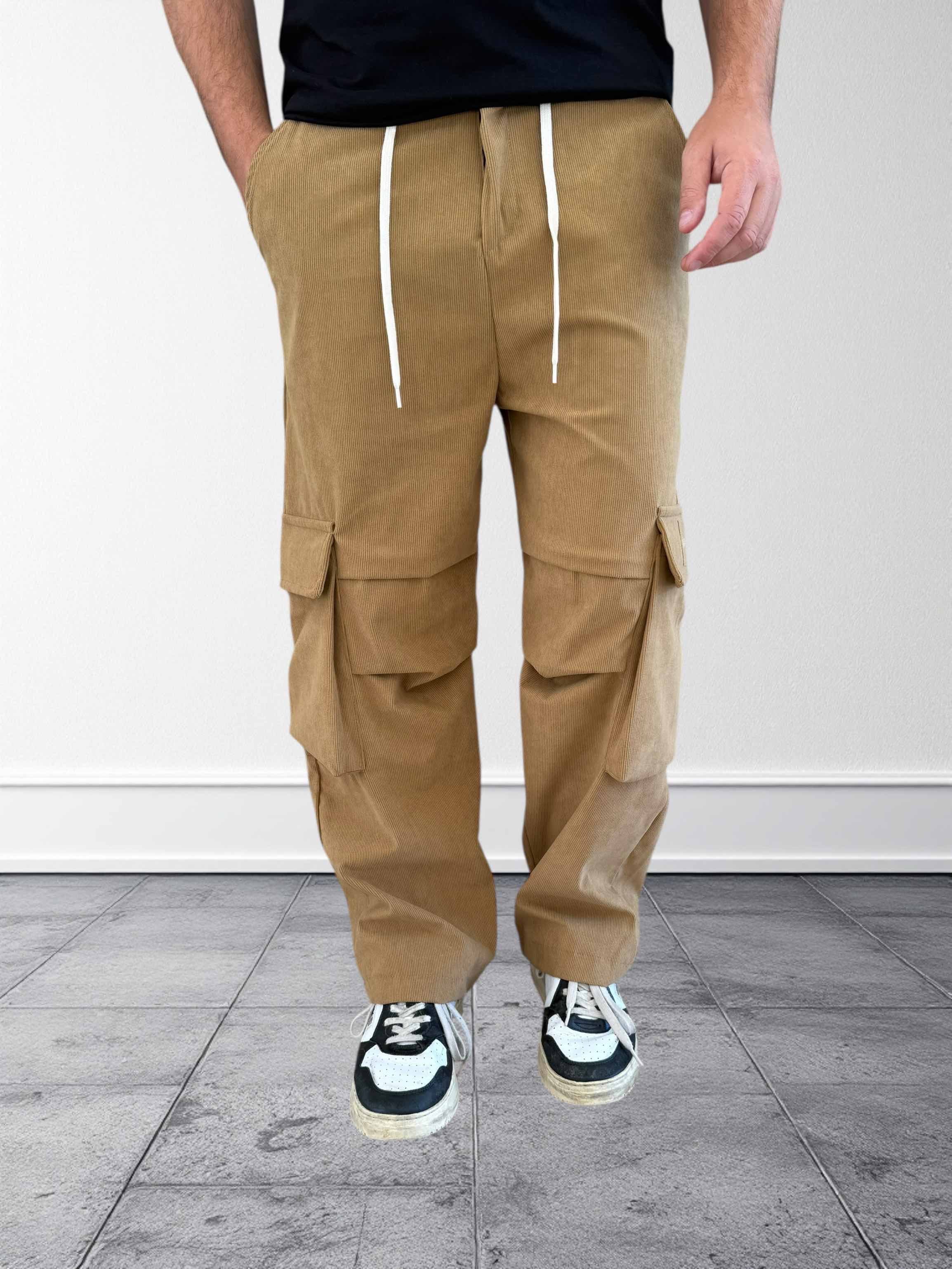 Pantalone cargo gabardine costine 363 DISCLAIMER