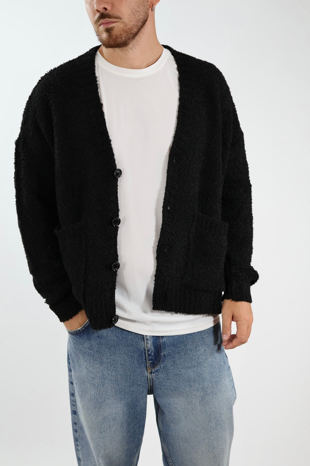 Cardigan Boucle cropped fit M66