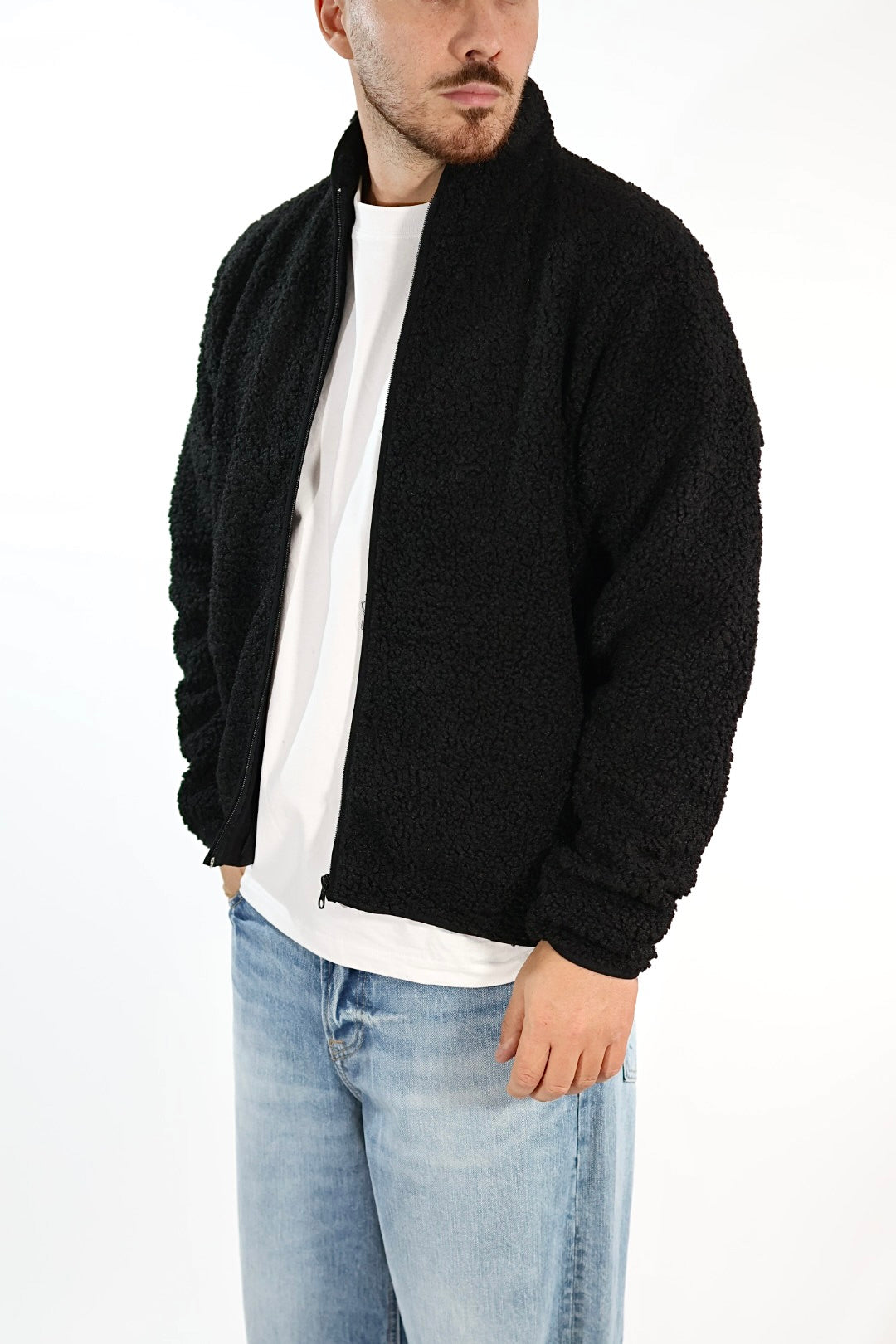 Giubbino BL74580001 teddy full zip nero BL11