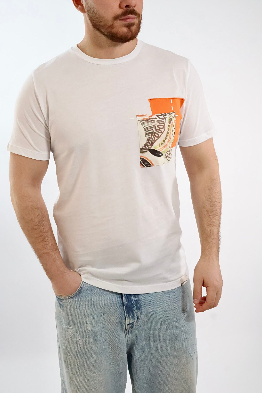 T-shirt doppio taschino damasco30 BL11