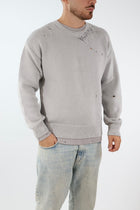 Maglione cotone rotture logo ricamato 767 BERNA