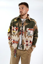 Giacca boxy azteco patch 366 BERNA