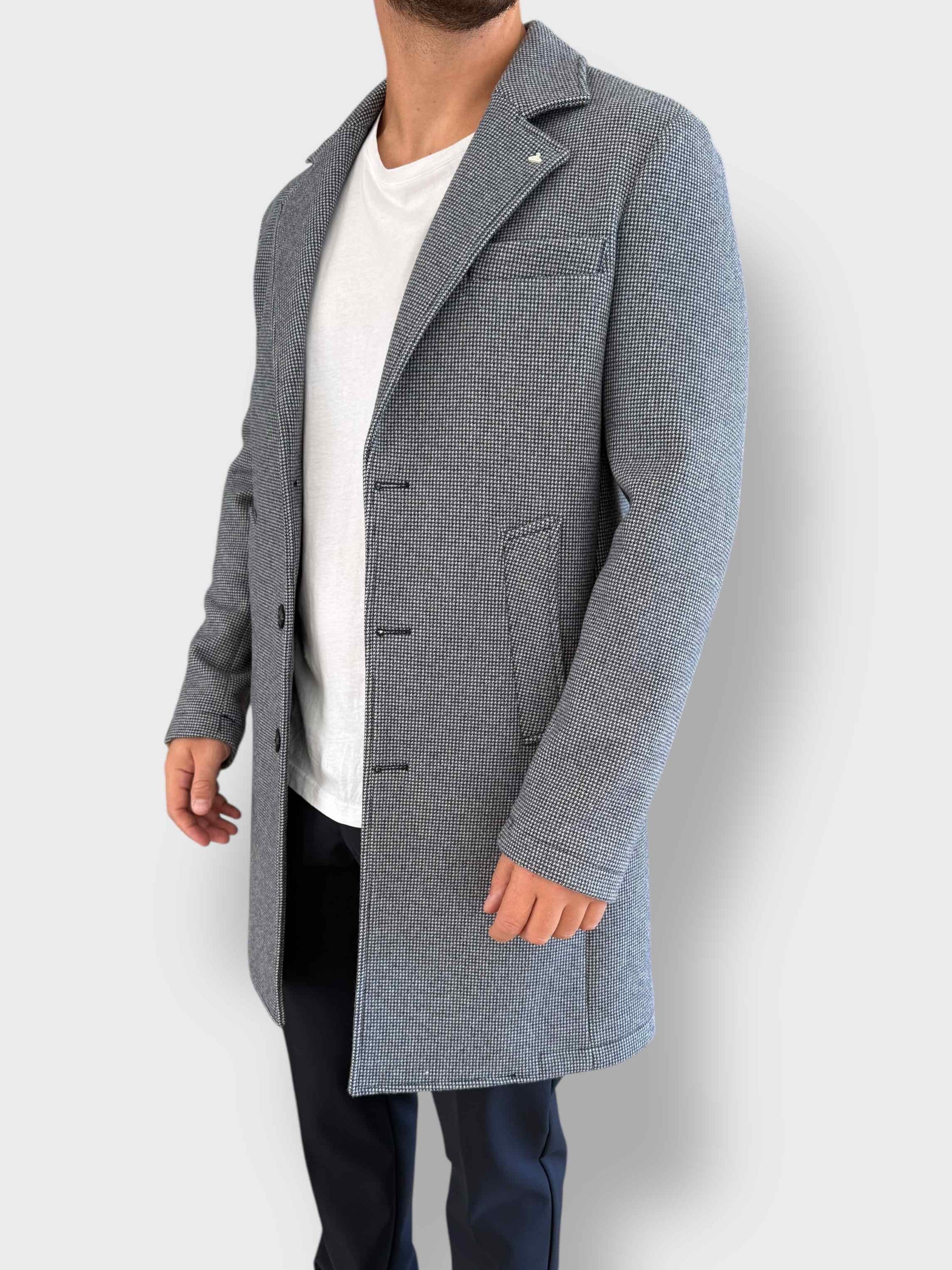 Cappotto monopetto pied de poule 048  BERNA