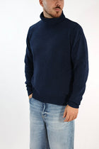 Maglione 536S lupetto ciniglia nero GIANNI LUPO