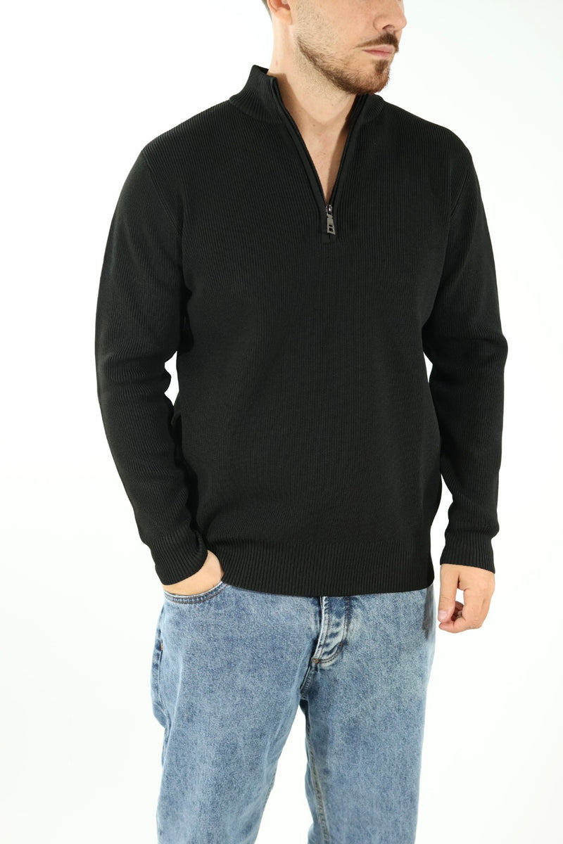 Maglioncino M70 lupetto zip nero OVERD
