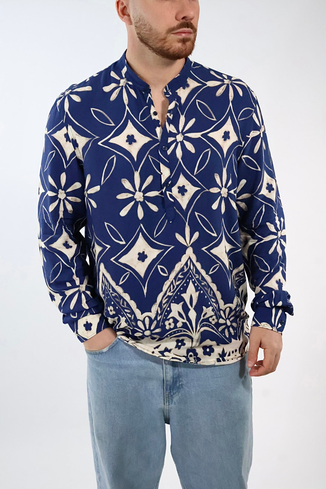 Camicia serafino viscosa C40 OVER-D