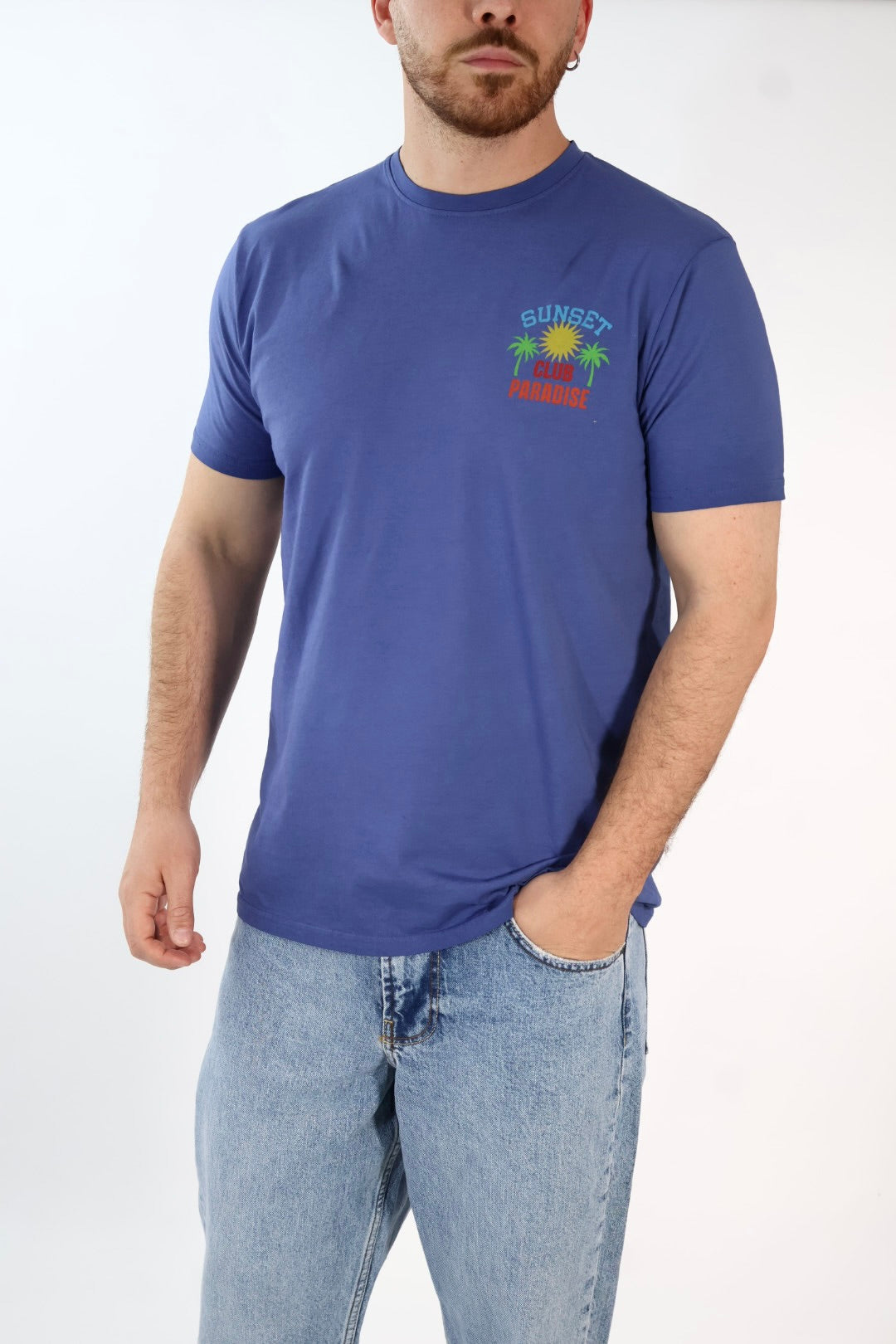 T-shirt stampa sunset A1929 SUPERCULTURE