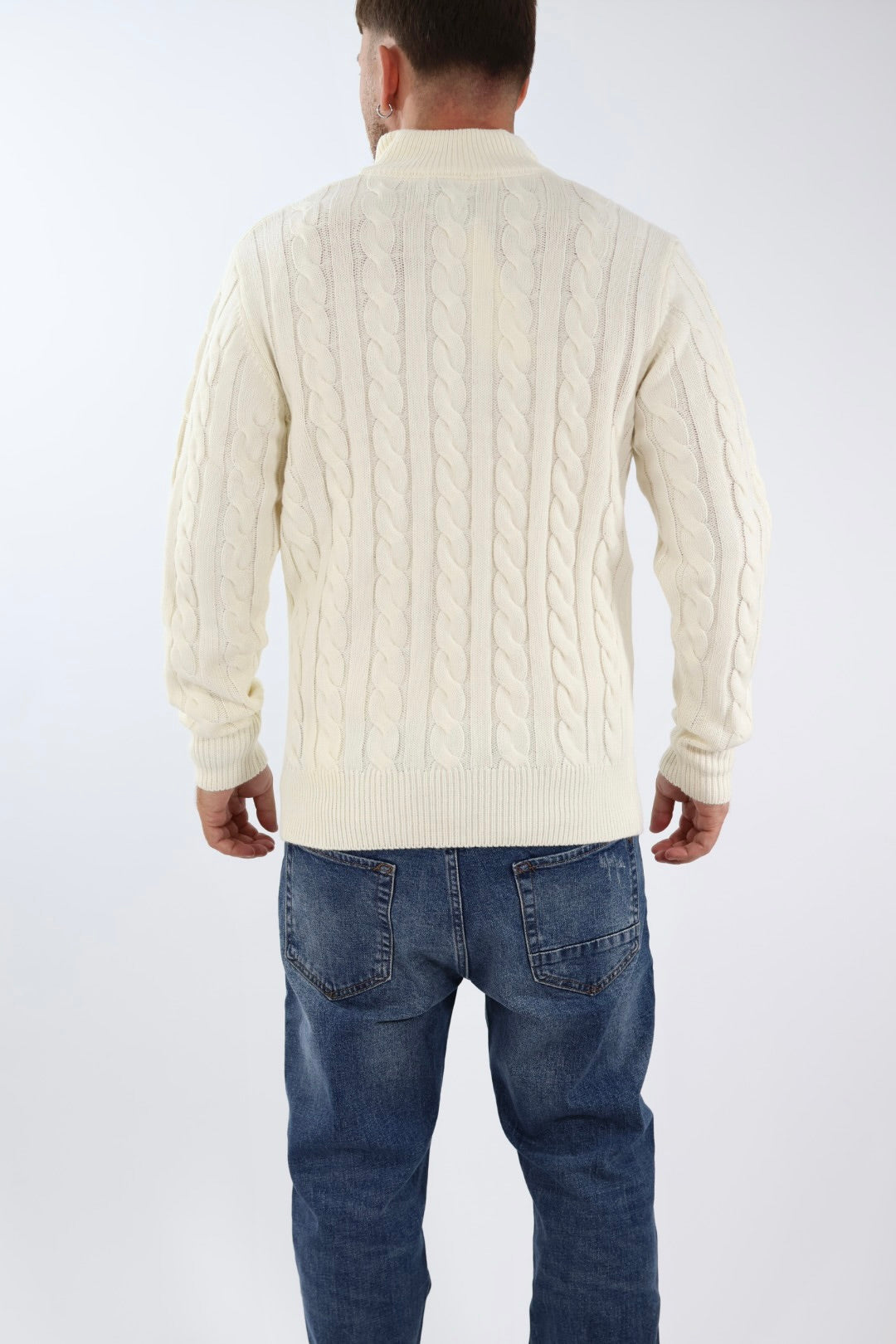 Maglione misto lana zip 632 GIANNI LUPO