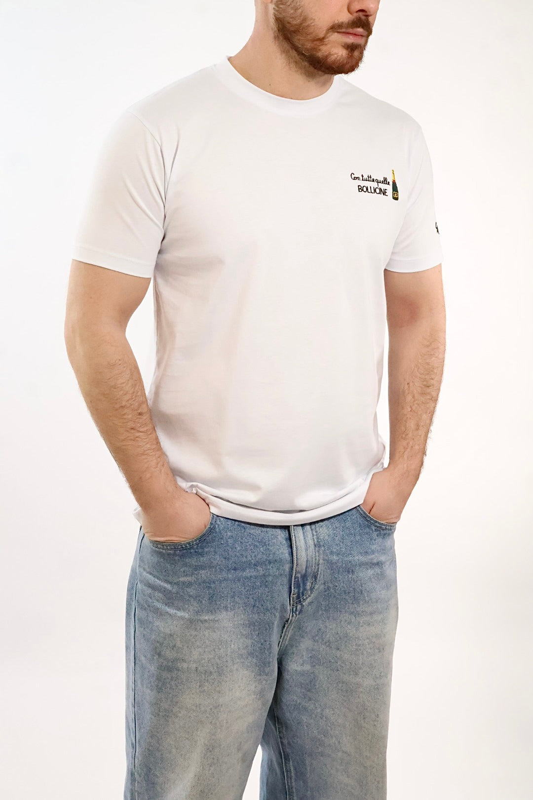 T-shirt ricamo con tutte quelle bollicine 1875 SUPERCULTURE