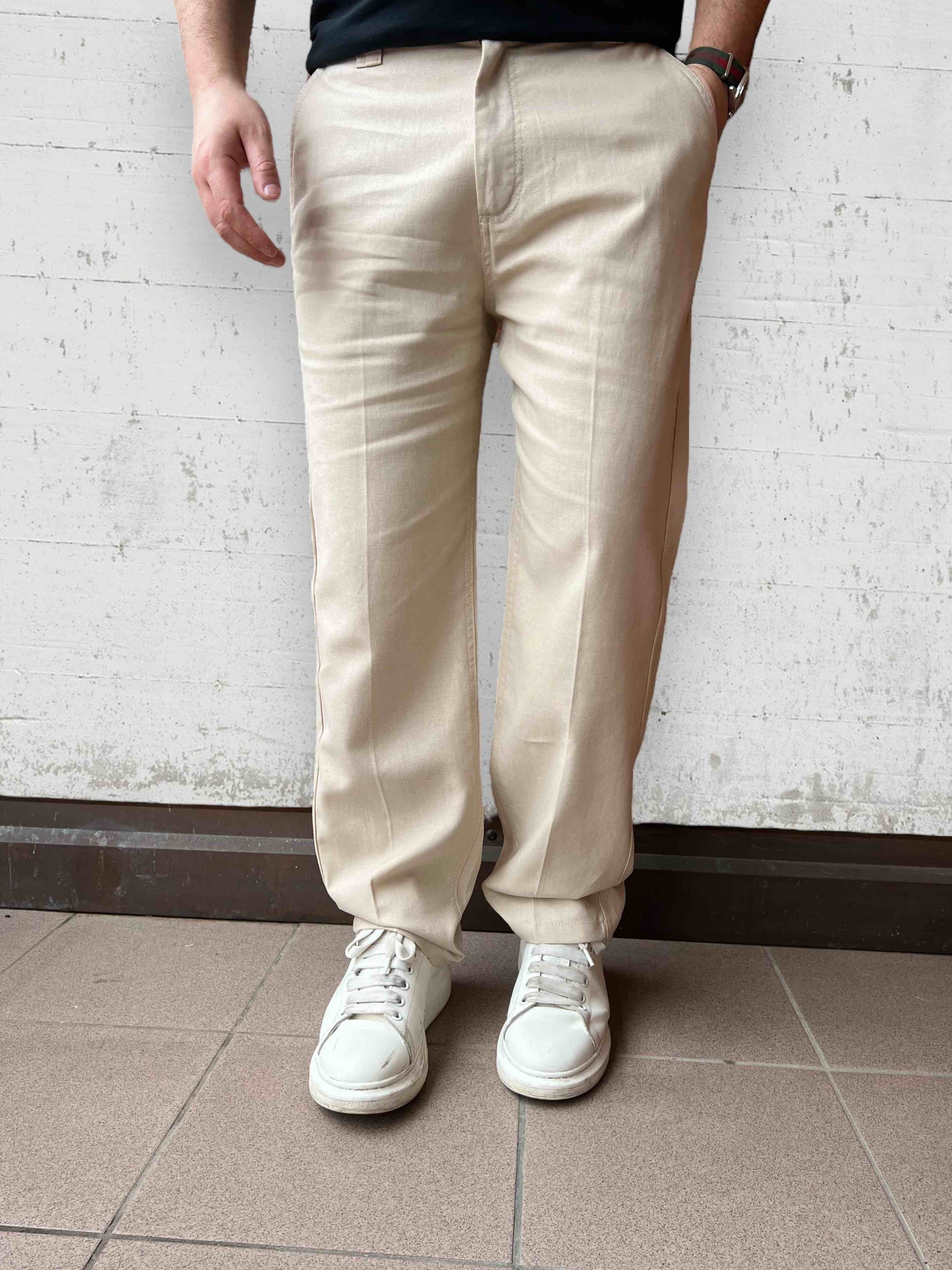 Pantalone cotone/lino BERNA