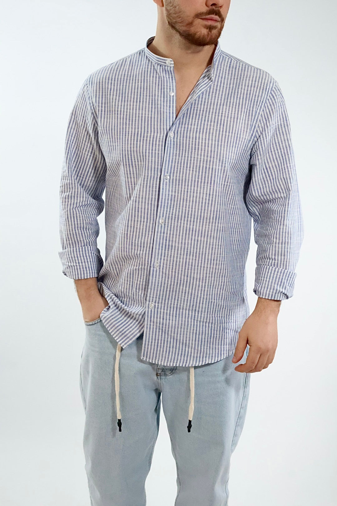 Camicia righe lino RIG6 WHY NOT BRAND