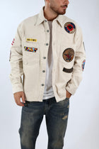 Overshirt boxy velluto patch 353 BERNA