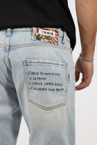 Jeans regular scritte 003 BERNA