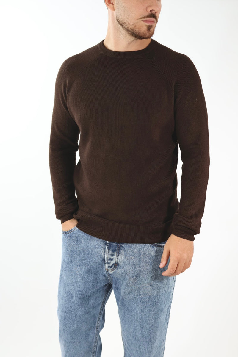 Maglioncino M08 paricollo raglan moro OVERD