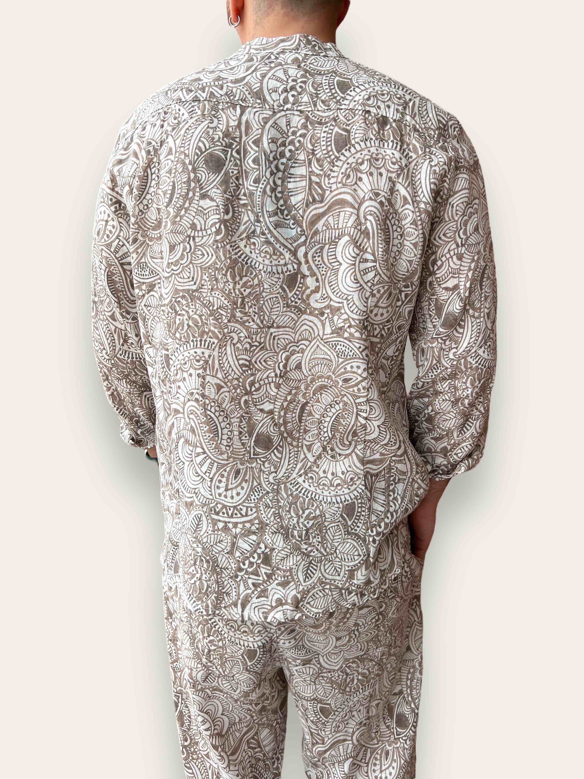 Camicia Lino/viscosa fantasia BL11