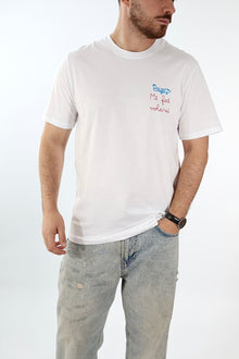 T shirt scritta ricamo 6030 J.W