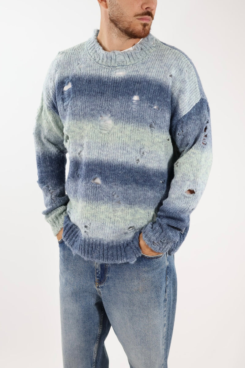 Maglione lana cropped buchi 273 BERNA