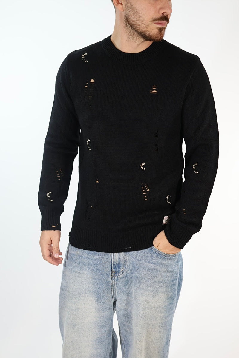 Maglione 5615 lana strappi GIANNI LUPO
